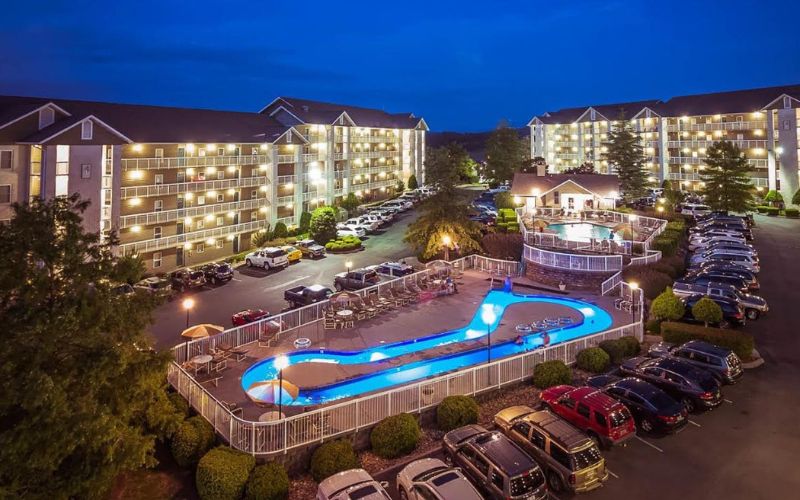 Two Bedroom Whispering Pines 533 Downtown Pigeon Forge Condo Near Dollywood Indoor and Outdoor Pool