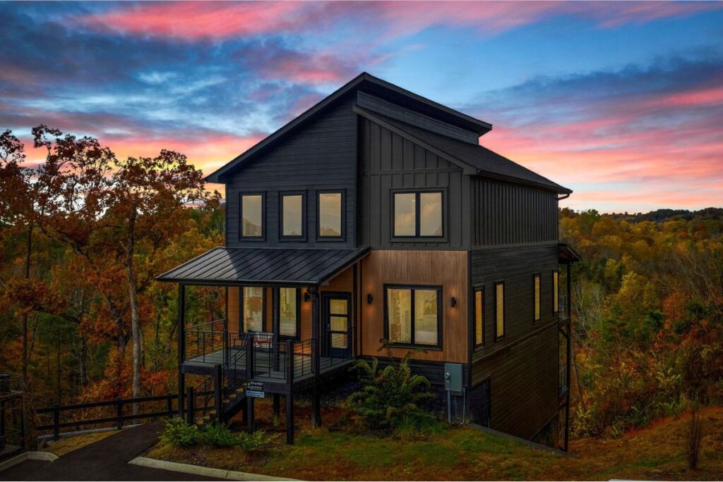 Starry Night Four Bedroom Vacation Rental Cabin with Hot Tub, Game Room, Theater Room with Mountain Views Lodges at Reedmont